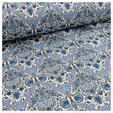 Canvas fein Ornamente blau