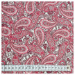 Baumwollsatin Paisley in rosa und rot