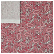 Baumwollsatin Paisley in rosa und rot