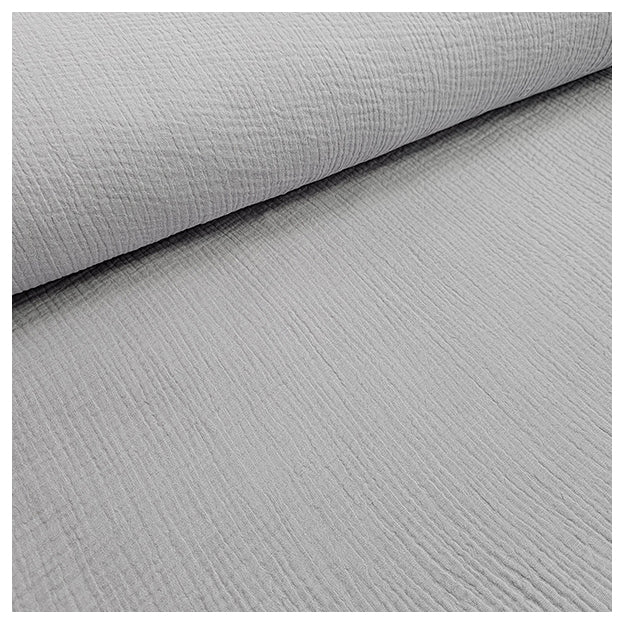 Musselin Baumwolle grau