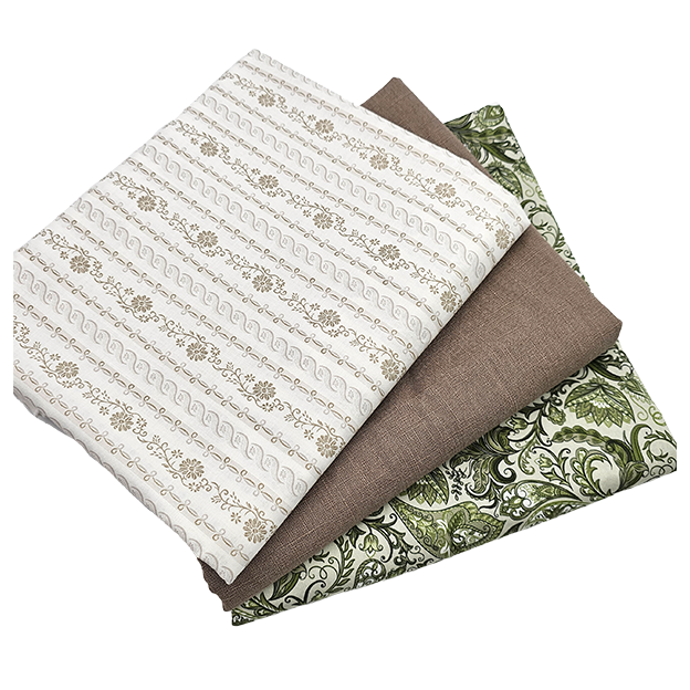 Trachten Stoffpaket taupe und grün mit Schürze