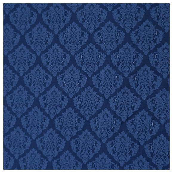 Baumwolle Ornament Halbdruck in blau