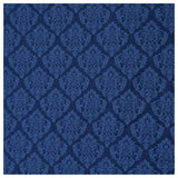 Baumwolle Ornament Halbdruck in blau