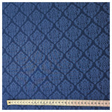 Baumwolle Ornament Halbdruck in blau