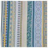 Baumwollsatin Siena blau, gelb und grün