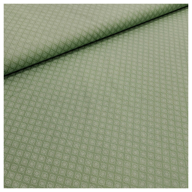 Baumwolle kleine Ornamente Halbdruck in grün