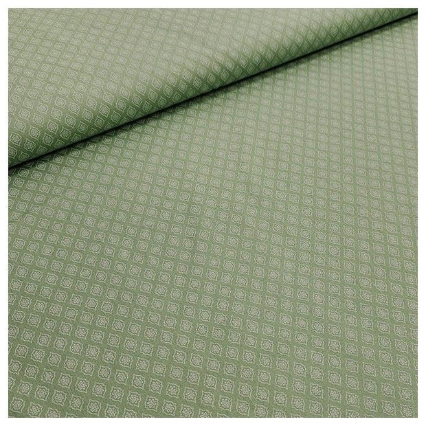 Baumwolle kleine Ornamente Halbdruck in grün