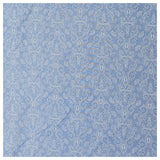 Baumwolle Halbdruck Ornamente hellblau und weiß