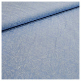 Baumwolle Halbdruck Ornamente hellblau und weiß