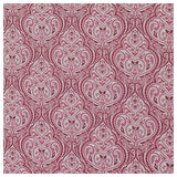 Baumwollsatin Siena Ornamente rosa und weiß