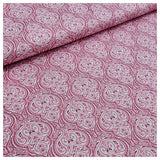 Baumwollsatin Siena Ornamente rosa und weiß