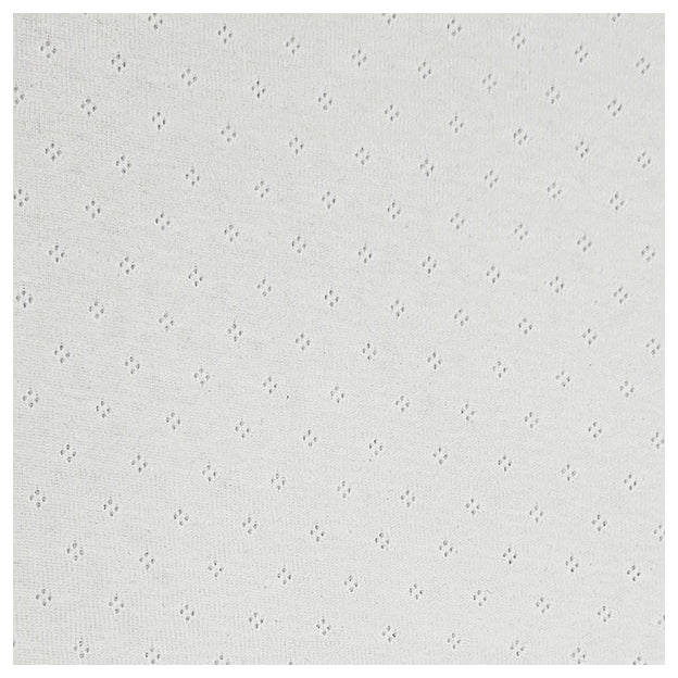 Jersey Ajour uni naturweiß