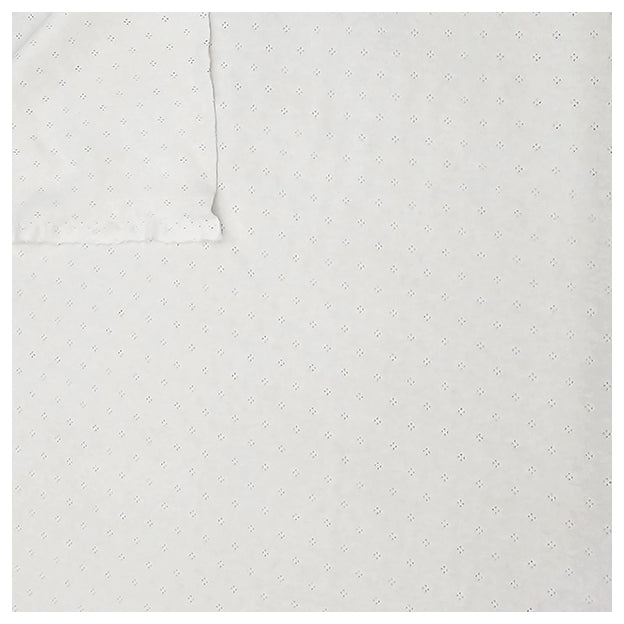 Jersey Ajour uni naturweiß