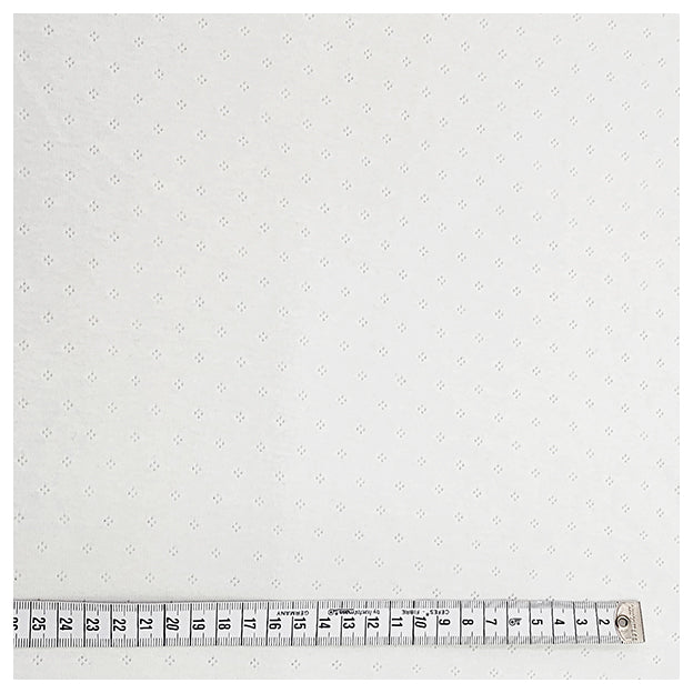 Jersey Ajour uni naturweiß