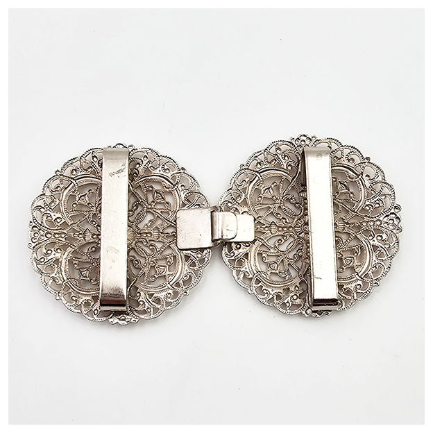 Dirndlschließe aus Metall creme 75mm/38mm