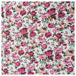 Baumwoll-Popelin Blumen rosa und weiß