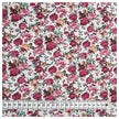 Baumwoll-Popelin Blumen rosa und weiß
