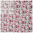 Baumwoll-Popelin Blumen rosa und weiß