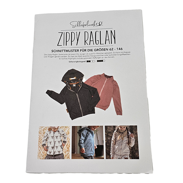 Papierschnittmuster Jacke Zippy Raglan 62-146