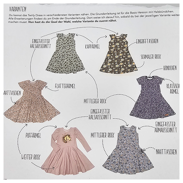 Papierschnittmuster Kleid Twirly Dress 62-146