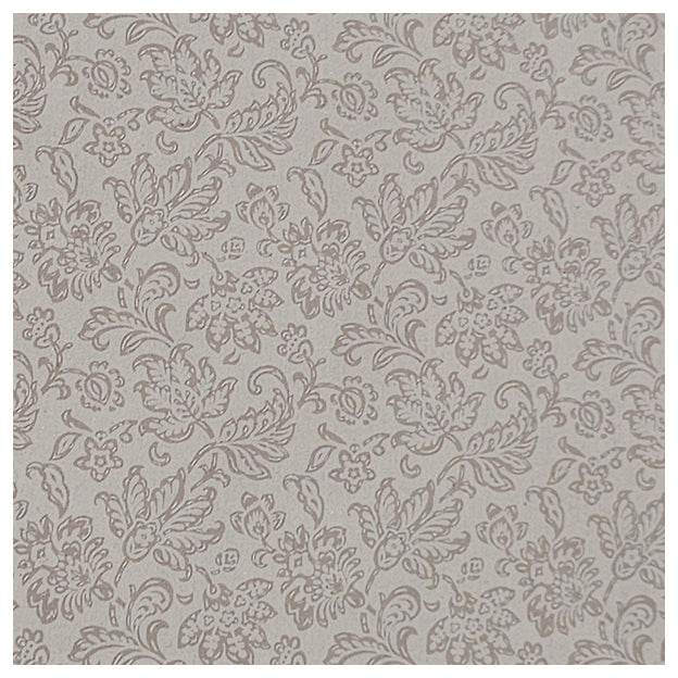 Baumwolle Blumen und Pflanzen beige mit braun