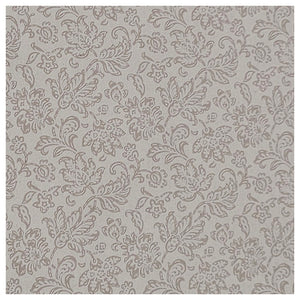 Baumwolle Blumen und Pflanzen beige mit braun