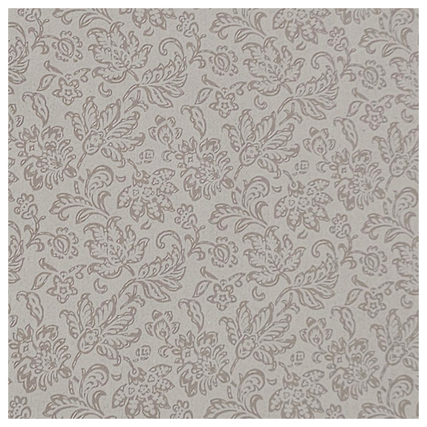 Baumwolle Blumen und Pflanzen beige mit braun
