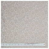 Baumwolle Blumen und Pflanzen beige mit braun