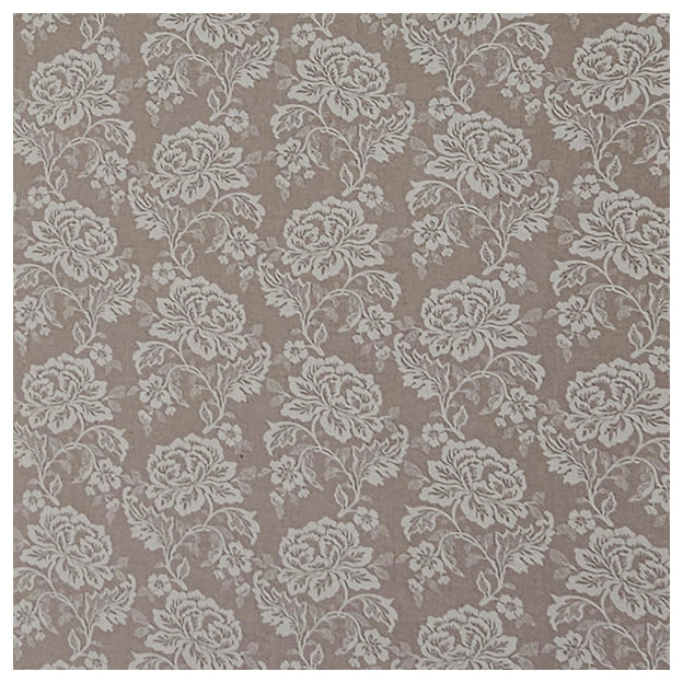 Baumwolle Blumen und Pflanzen braun mit beige
