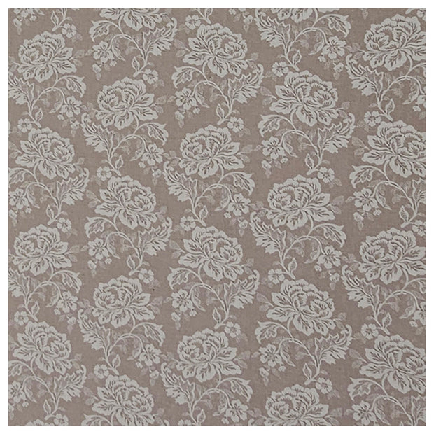 Baumwolle Blumen und Pflanzen braun mit beige