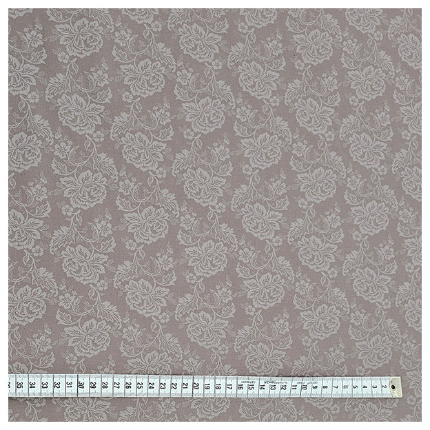 Baumwolle Blumen und Pflanzen braun mit beige