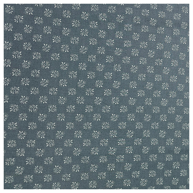 Baumwolle Blümchen blaugrau