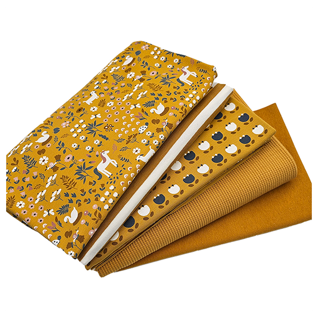 Stoffbox Jersey Tierwelt Bio und Waffeljersey mit Bündchen