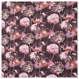 French Terry Digital Blumen weinrot