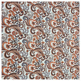 Baumwollsatin Siena paisley orange und blau