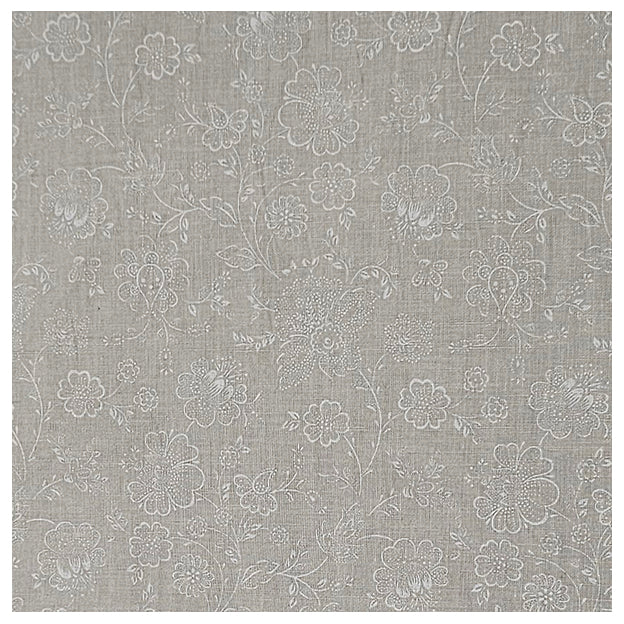 Baumwolle zarte Blumen Halbdruck in beige