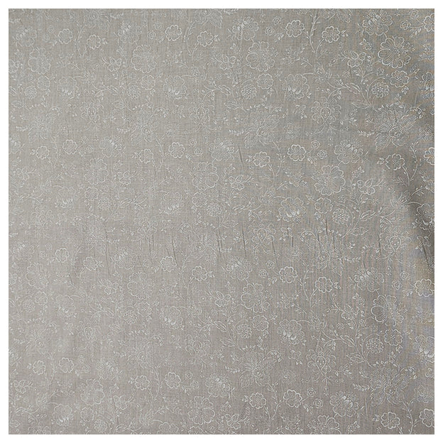 Baumwolle zarte Blumen Halbdruck in beige