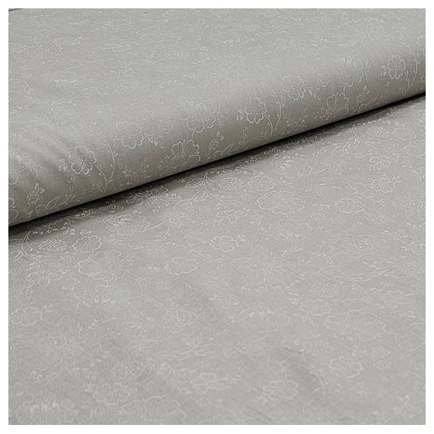 Baumwolle zarte Blumen Halbdruck in beige