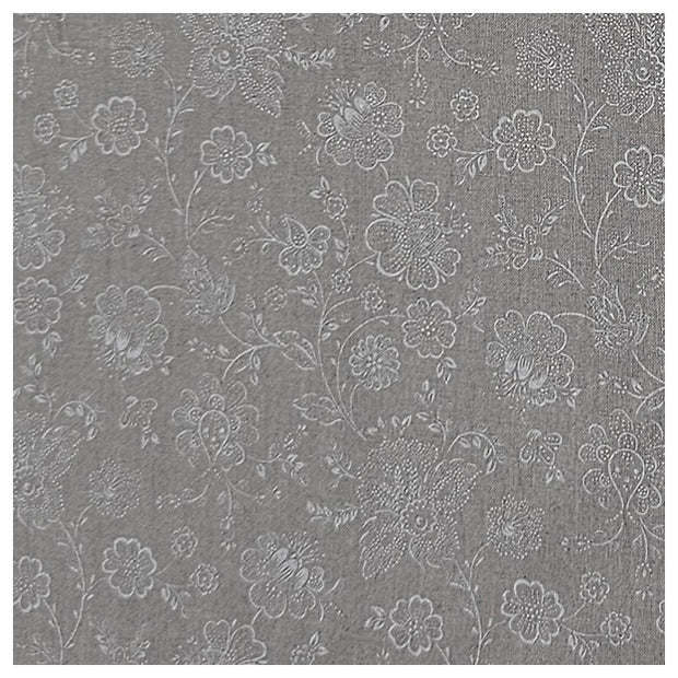 Baumwolle zarte Blumen Halbdruck in silbergrau