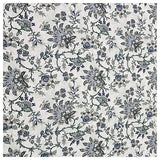 Baumwollsatin Siena Blumen grün und hellblau