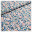 Baumwoll-Popelin Blumen blau, grün und rosa