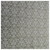 Baumwollsatin Halbdruck Ornamente jagdgrün und weiß