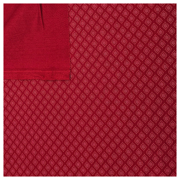 Baumwolle kleine Ornamente Halbdruck in dunkelrot