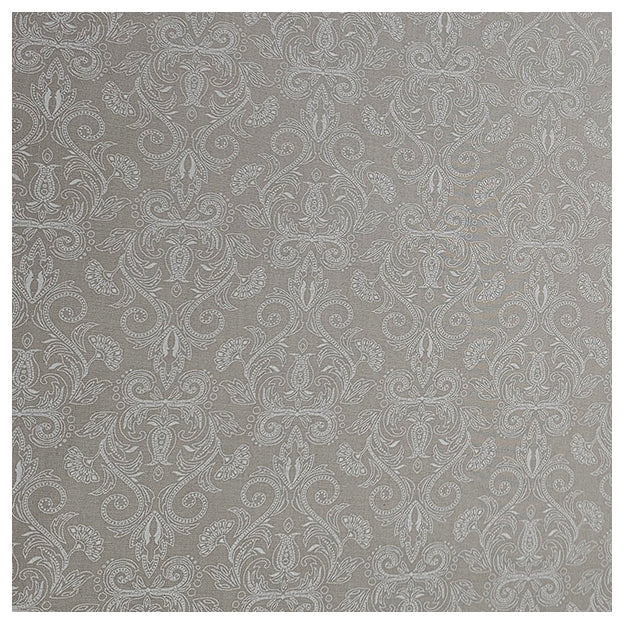 Baumwolle Halbdruck Ornamente beige und weiß