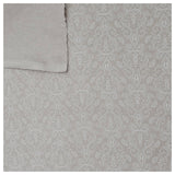 Baumwolle Halbdruck Ornamente beige und weiß