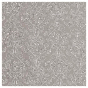 Baumwolle Halbdruck Ornamente beige und weiß