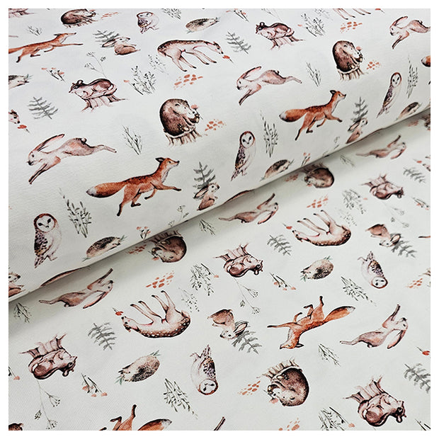 Jersey Digital Waldtiere weiß