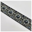 Elastic Band Jacquard grün, schwarz und hellblau 4cm