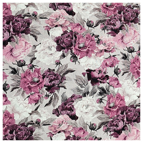 Baumwoll-Popelin Digital Rosenblüten