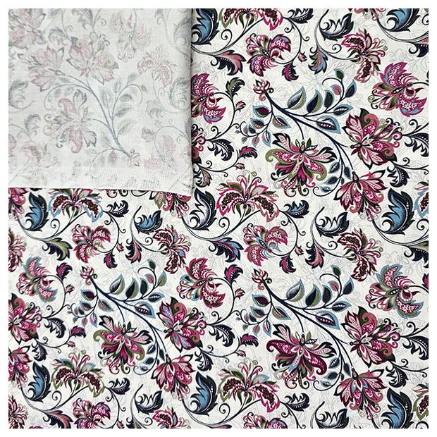 Baumwollsatin Siena Blumen